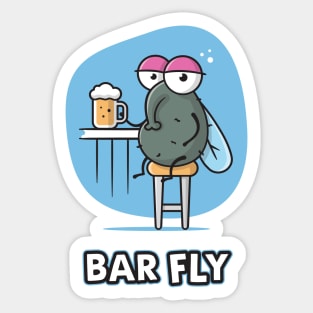 Bar Fly - Textual Version Sticker